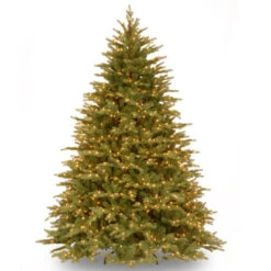 Christmas Central 7.5' Pre-Lit Full Nordic Spruce Artificial Christmas Tree, White Lights