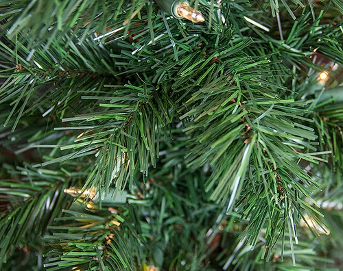 8' Pre-Lit Slim Traditional Woodland Alpine Artificial Christmas Tree - Clear Lights 4 8' Pre-Lit Slim Traditional Woodland Alpine Artificial Christmas Tree - Clear Lights - Image 2