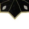 54" Gold And Black Trimmed Jeweled Christmas Tree Skirt