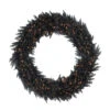Pre-Lit Black Ashley Spruce Artificial Christmas Wreath - 72-Inch, Clear Lights