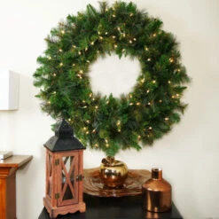 Northlight Mixed Canyon Pine Artificial Christmas Wreath - 36-Inch, Clear Lights -Northlight Shop qd29mpak89hq9hhwuzgqh6zmxh1tnlzz 20545.1665610743