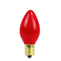 Northlight Pack Of 25 Opaque Red C7 Christmas Replacement Bulbs