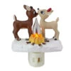Roman 5" Rudolph And Clarice By Fire Christmas Nightlight -Northlight Shop roman 132505 93022.1588353614
