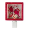 Roman 6" Red And Brown Glitter Cardinal Christmas Night Light