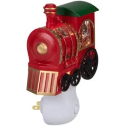Roman 6.5" Red, Green And Gold Glitter Bubble Lamp Christmas Train Night Light -Northlight Shop roman 160166 2 40921.1588415777