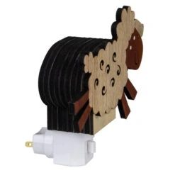 Roman 6" Wooden LED Leaping Sheep Night Light -Northlight Shop roman 163591 2 30739.1588406025