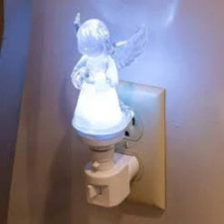 Roman 6.5" Clear Icy Crystal Angel Praying Christmas Night Light -Northlight Shop roman 165138 2 65042.1600478506