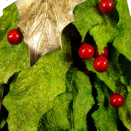 Roman 1.5' Slim Twas Night Red Holly Berry And Leaf Artificial Christmas Cone Tree - Unlit 5 Roman 1.5' Slim Twas Night Red Holly Berry And Leaf Artificial Christmas Cone Tree - Unlit - Image 3