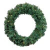 Pre-Lit Cedar Pine Artificial Christmas Wreath - 36-Inch, Warm White LED Lights