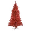 7.5' Pre-Lit Medium Sparkle Ruby Tinsel Artificial Christmas Tree - Red Lights -Northlight Shop santasown sh75rulr 38558.1588398017