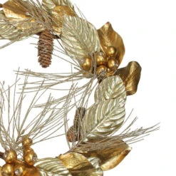 Golden Treasures Glittered Berries And Pine Cone Artificial Christmas Wreath - 24-Inch, Unlit -Northlight Shop selectxp1704 gob 99114.1636807878