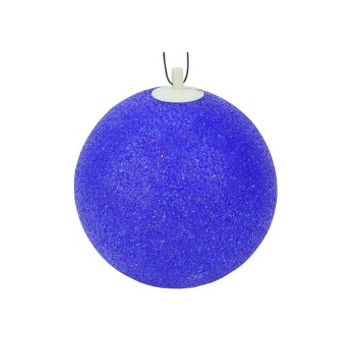 Sienna 7" Blue Shimmering Sphere Mini Ball Outdoor Decorative Patio Christmas Light - 12 Ft Green Wire 5 Sienna 7" Blue Shimmering Sphere Mini Ball Outdoor Decorative Patio Christmas Light - 12 Ft Green Wire - Image 3