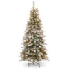 Christmas Central 7.5’ Pre-Lit Slim Snowy Mountain Pine Artificial Christmas Tree, Clear Lights 1 Christmas Central 7.5’ Pre-Lit Slim Snowy Mountain Pine Artificial Christmas Tree, Clear Lights -Northlight Shop smt 304 75 05154.1588370494
