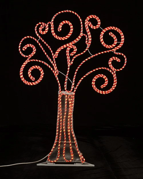 Roman 48" Peppermint Twist Swirl Rope Light Artificial Christmas Tree Decor 3 Roman 48" Peppermint Twist Swirl Rope Light Artificial Christmas Tree Decor