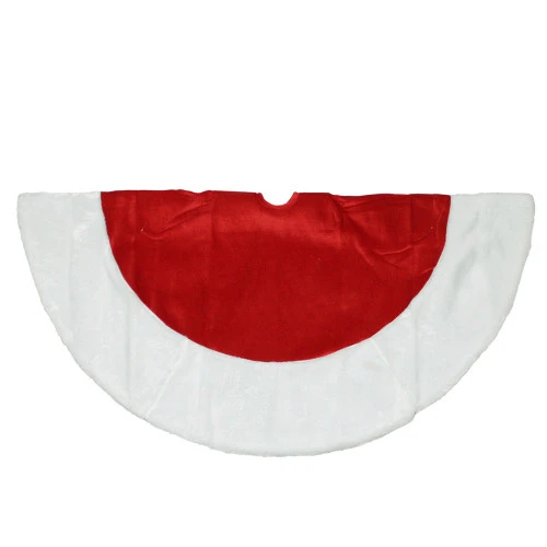 Northlight 26" Red With White Traditional Border Trim Small Christmas Tree Skirt 2 Northlight 26" Red With White Traditional Border Trim Small Christmas Tree Skirt