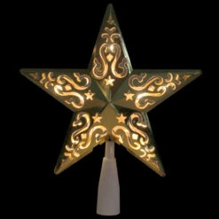 Northlight 8.5" Lighted Gold And White Star Cut-Out Design Christmas Tree Topper - Clear Lights -Northlight Shop v052d8xmwzh2jlrsqka5p73sursw7tsj 53213.1649952853