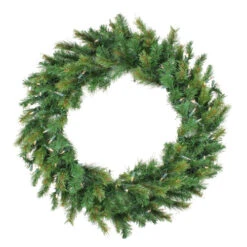 Pre-Lit Jack Pine Artificial Christmas Wreath - 36-Inch, Clear LED Lights