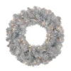24" Pre-Lit Silver Sparkling Tinsel Artificial Christmas Wreath - Clear Lights 1 24" Pre-Lit Silver Sparkling Tinsel Artificial Christmas Wreath - Clear Lights -Northlight Shop vickerman b882325 82741.1588368946