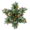 Pre-Lit 32” Wintry Pine(R) Snowflake Artificial Christmas Wreath - 32-Inch, Battery Operated Warm White Clear LED Lights -Northlight Shop wp1 300 32s b1 35217.1588405749
