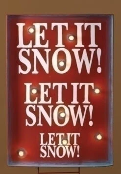 Roman 34" Red And White Lighted "LET IT SNOW" Christmas Sign Outdoor Decor