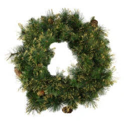 Northlight Mixed Pine Glittered Pine Cone Artificial Christmas Wreath - 24-Inch, Unlit